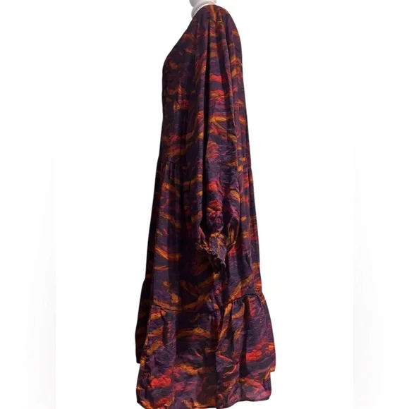 Terra & Skye Festival Dress 3X (24W– 26W)-Tiered, Puff Sleeve, Boho Style - Picture 5 of 7